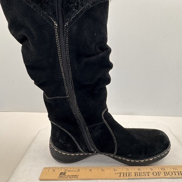 Bare Traps Womens Black Esha Leather Upper Faux Fur Mid Calf Boots Size 9M - Picture 14 of 15